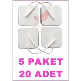 Kablolu/Soketli Tens Pedi. Elektrodu 5Cm X 5Cm 5 Paket 20 Adet