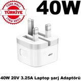 Kablosuz 40W 20V 3.25A Tüm Type-C Laptoplara Uyumlu Şarj Cihazı Güç Adaptörü İpad Macbook Air Pro Dell Lenovo Huawei Matebook Asus Dtsıne0007918