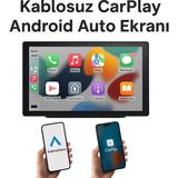 Kablosuz Apple Carplay & Android Auto Uyumlu 9" Dokunmatik Araç Ekranı + Geri Görüş Kamerası + Fm Transmitter + Aux Çıkışlı Multimedya Sistemi - 9" inç