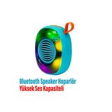 Kablosuz Bluetooth Hoparlör 5W Rgb Led Işıklı Speaker Ses Bombası 1200 Mah Güçlü Ses Kalitesi