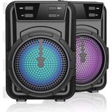 Kablosuz Bluetooth Hoparlör Işıklı Speaker Hafıza Kart Girişli Usb 10x8x14 Extra Bass 3 ınc speaker