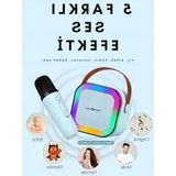 Kablosuz Bluetooth Hoparlör, Karaoke Mikrofon ve 5 Ses Efekti ile Hd Stereo - Ahşap