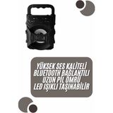 Kablosuz Bluetooth Hoparlör Ses Bombası Rgb Işıklı Taşınabilir Yüksek Ses Kaliteli ( Lisinya )