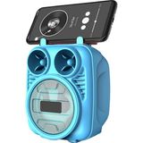 Kablosuz Bluetooth Hoparlör Speaker Telefon Tutucu Rgb Hoparlör Renkli Işıklı Ses Bombası 5W - Açık Mavi