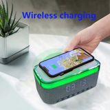 Kablosuz Bluetooth Hoparlör - Üstten Telefon Şarj Özellikli, Rgb Tasarım, Alarm & Saat Göstergeli cok-renkli