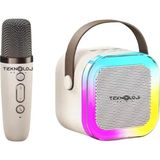 Kablosuz Bluetooth Hoparlör ve Karaoke Mikrofon 5 Ses Efektli Rgb HD Stereo USB/SD/FM Teknoloji