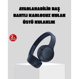 Kablosuz Bluetooth Kulaklık 5.0 18 Saat Kullanım Dinamik Sürücü Siyah - --