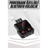 Kablosuz Bluetooth Kulaklık Powerbank Özellikli Göstergeli Hd Mikrofon - Renkli