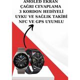 Kablosuz Bluetooth Kulaklık ve Kordon Hediyeli Akıllı Saat Nabız Ölçer Uzun Pil Ömrü - Altın - Siyah - 35 - 48 mm - Belirtilmemiş