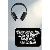 Kablosuz Bluetooth Kulaklık Yumuşak Süngerli Sd Kart Girişli