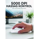 Kablosuz Bluetooth Oyuncu Mouse Sessiz Tıklama Ergonomik Wireless Fare - NEXORA3596-6282 - Çok Renkli