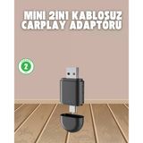 Kablosuz Carplay Adaptörü – Usba & Typec Uyumlu Hızlı Bağlantı Cihazı