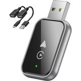 Kablosuz Carplay Dönüştürücü Android Auto Adaptörü Usb/type-C 2'si 1 Arada Dongle Apple Carp - Çok Renkli