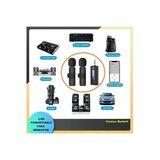 Kablosuz Çift Yaka Vlog Mikrofonu (3.5Mm - Çok Yönlü Kondenser Mikrofon Cep Telefon-Müzikseti- Anfi)