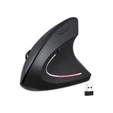 Kablosuz Ergonomik Dikey Mouse 800/1200/1600 DPI 2.4GHz Ev - Ofis Kullanımı İçin Yüksek Performans - Siyah