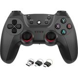Kablosuz Gamepad Pc Uyumlu Pilli 2.4g Tekli Kol Kablosuz Oyun Kolu - Siyah