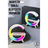 Kablosuz Hızlı Şarjlı TKÇ 15W Bluetooth Hoparlör LED Gece Lambası Renkli Tasarım ile Seyahat için Ideal