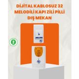 Kablosuz Kapı Zili Ev Ve Ofis İçin Konforlu Çözüm FRTKGT25DYMUCZZZ32MELODİLİKAPIZİLİ-2
