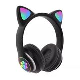 Kablosuz Kedi Kulaklık Işıklı Kulaküst Mikrofonlu Bluetooth Hafıza Kart Girişli Kulaklık