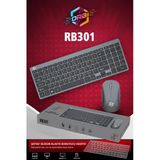 Kablosuz Klavye Mouse Seti 2.4G Türkçe Q Sessiz Şarjlı + Şeffaf Silikon Klavye Koruyucu Orbı Rb-301