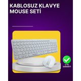 Kablosuz Klavye Mouse Seti - Ergonomik Tasarım, Sessiz Kullanım, Geniş Uyumluluk