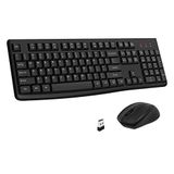 Kablosuz klavye ve fare kombinasyonu, EDJO tam boyutlu 2,4 GHz USB bilgisayar kablosuz klavye ve kablosuz optik fare, Windows, Mac, dizüstü bilgisayar/masaüstü/PC için