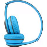 Kablosuz Kulak Üstü Bluetooth Kulaklık - Thirsty - Mavi