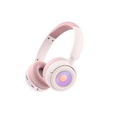 Kablosuz Kulaklık, Bluetooth 5.3, Akıllı Gürültü Azaltma, RGB, HIFI Ses Kalitesi, Uzun Pil Ömrü, Ergonomik Tasarım, Pembe