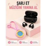 Kablosuz Kulaklık Seti Ve Pembe Askılı Analog Charm Saat Günlük Kullanım Kampanyası - Lisinya