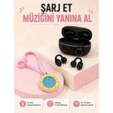 Kablosuz Kulaklık Seti Ve Pembe Askılı Analog Charm Saat Günlük Kullanım Kampanyası
