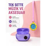 Kablosuz Kulaklık Ve Pembe Çanta Charm Saat İkili Kampanya Seti Şarj Kutulu Taşınabilir Tasarım - Lisinya