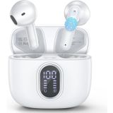 Kablosuz Kulaklıklar Bluetooth 5.3 Kulaklık 42 Saat Çalma Süresi LED Ekranlı, Derin Bas Stereo ve Gürültü Önleyici Bluetooth Kulak Tomurcukları IPX7 Su Geçirmez Kablosuz Kulak Tomurcukları iPhone