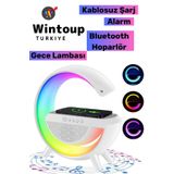 Kablosuz Masaüstü Hoparlörü Şarj Standı Çalar Saat Alarm G Şekil Müzik Makinesi
