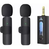 Kablosuz Mikrofon Wireless Ikili Yaka Mikrofonu 3.5mm Aux Girişli Sokak Müzisyenleri Amfi Hoparl� - Çok Renkli