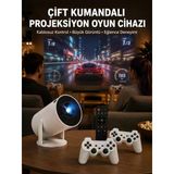 Kablosuz Mini Projeksiyon Cihazı Oyun Ve Film İçin Taşınabilir Ev Sineması Yeni Nesil