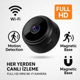 Kablosuz Mini Video Kamera 4 Cm Kompakt Tasarım Full Hd 1080p Telefonla Canlı İzleme