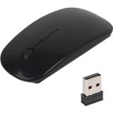 Kablosuz Mouse, 2.4G Şarj Edilebilir Akıllı İnce Mouse, USB Alıcılı, Yüksek DPI, Siyah