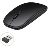 Kablosuz Mouse Fare Şarjlı Bluetooth Wireless Çift Modlu Sessiz - Siyah