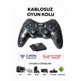Kablosuz Oyun Kolu 2.4Ghz Pc, Ps1, Ps2, Ps3, Tv Box Ve Android Uyumlu Çift Titreşimli Gamepad