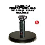 Kablosuz Profesyonel Erkek Bakım Seti – 3 Başlıklı, 3D Akıllı Kesim, Taşınabilir Mir08959384