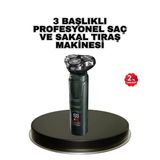 Kablosuz Profesyonel Erkek Bakım Seti – 3 Başlıklı, 3D Akıllı Kesim, Taşınabilir P197946s8338