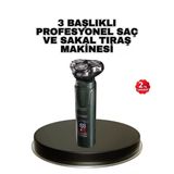 Kablosuz Profesyonel Erkek Bakım Seti – 3 Başlıklı, 3D Akıllı Kesim, Taşınabilir P97234s425