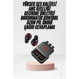 Kablosuz Şarj Göstergeli Powerbank Özellikli Bluetooth Kulaklık Çağrı Cevapla - EC001Z-56BEM - Çok Renkli