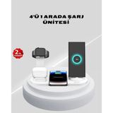 Kablosuz Şarj İstasyonu 4’Ü 1 Arada İphone Watch Ve Airpods Uyumlu Mir84002946