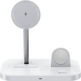 Kablosuz Şarj Standı Max 23W Benks W16 3in1 Telefon&akıllı Saat&kulaklık Wireless Şarj Beyaz