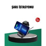Kablosuz Şarjlı Dijital Masa Saati – 3 Parlaklık Seviyeli Led, Hızlı Şarj, Apple Uyumlu Mir57512571