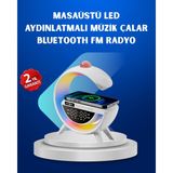 Kablosuz Şarjlı Dijital Saat Rgb Işıklı Bluetooth Hoparlör Çok Fonksiyonlu KAYALI27-KYL5U4U - 1