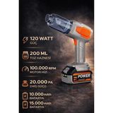 Kablosuz Şarjlı El Süpürgesi – 20.000 Pa Emiş Gücü, 100.000 Rpm Motor, 200 ml Toz Haznesi, Çift Batarya (10.000 Mah + 15.000 Mah), Araç Içi ve Ev Tipi Mini Süpürge - Sarı