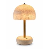 Kablosuz Şarjlı Masa Lambası, Dokunmatik Dimmerli LED Masa Lambası, Karbon Beton Dekoratif Modern Minimal Tasarım Gece Lambası 27 cm - YSEN N°1