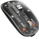 Kablosuz Şeffaf Kapaklı Bilgisayar Mouse, Şarj Edilebilir, Sessiz Kablosuz Mouse